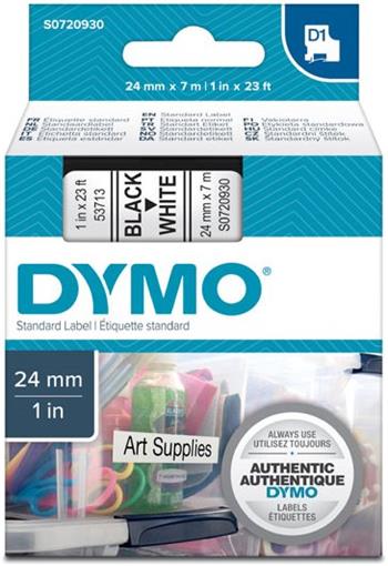 p�ska DYMO 53713 D1 Black On White Tape (24mm)