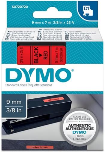 p�ska DYMO 40917 D1 Black On Red Tape (9mm)