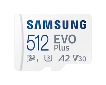 Pamäťová karta Samsung EVO Plus micro SDXC 512GB 130MBps UHS-I U3 Class 10 (+ adaptér)