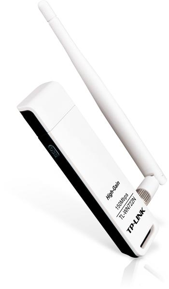 Wireless USB Adapter TP-LINK TL-WN722N 150Mbps, 802.11n/g/b, 4dBi odnímateľná anténa