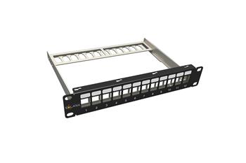 10" modulárny neosadený patch panel Solarix 12 portov 1U SX12 M-0-STP-BK-UNI-N-10