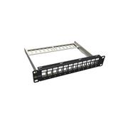 10" modulárny neosadený patch panel Solarix 12 portov 1U SX12 M-0-STP-BK-UNI-N-10