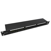 19" patch panel Solarix 24 x RJ45 CAT5E STP 1U SX24-5E-STP-BK-N