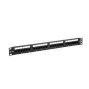 19" patch panel Solarix 24 x RJ45 CAT5E UTP 150 MHz čierny 1U SX24-5E-UTP-BK