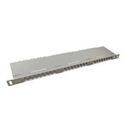 19" patch panel Solarix 24xRJ45 CAT6 STP s vyväzovacou lištou 0,5U SX24HD-6-STP-SL