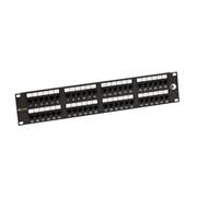 19" patch panel Solarix 48 x RJ45 CAT6 UTP 350 MHz čierny 2U SX48-6-UTP-BK