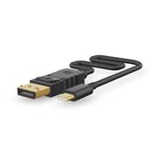 adaptér USB-C (typ C) na DisplayPort-samec, 4K 60 Hz, 2 m, čierny, Cablexpert