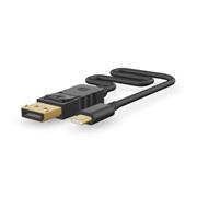 adaptér USB-C (typ C) na DisplayPort-samec, 4K 60 Hz, 2 m, čierny, Cablexpert