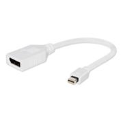 adaptér z Mini DisplayPort samec na DisplayPort samica, biely, CABLEXPERT