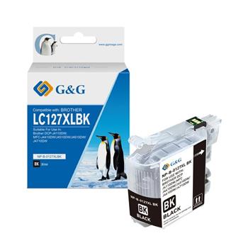 alt. kazeta G&G pre BROTHER LC127XLBK DCP-J4110DW / MFC-J4410DW / MFC-J4510DW / MFC-J4610DW / MFC-J4710DW (BK) (28.4ml)