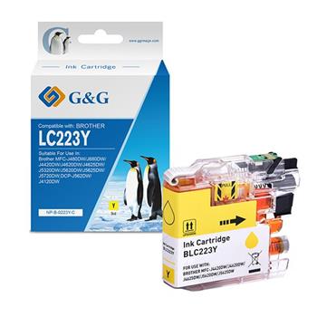 alt. kazeta G&G pre BROTHER LC223Y MFC-J5320DW / DCP-J4120DW / MFC-J4420DW / MFC-J4425DW / MFC-J4620DW (10.6ml)