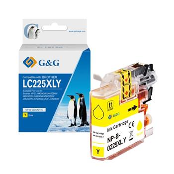 alt. kazeta G&G pre BROTHER LC225XLY MFC-J5320DW / DCP-J4120DW / MFC-J4420DW / MFC-J4425DW / MFC-J4620DW (17.2ml)