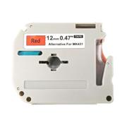 alt. páska Ecodata pre BROTHER MK-431 - čierne písmo, červená páska Tape (12mm)