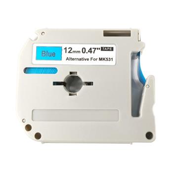 alt. páska Ecodata pre BROTHER MK-531 - čierne písmo, modrá páska Tape (12mm)