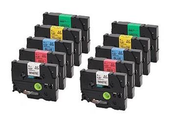 alt. páska pre BROTHER TZE-325, TZ325 biele písmo, čierna páska Tape (9mm)