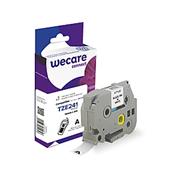 alt. páska wecare ARMOR pre BROTHER TZ241,Black/White,18mm*8m
