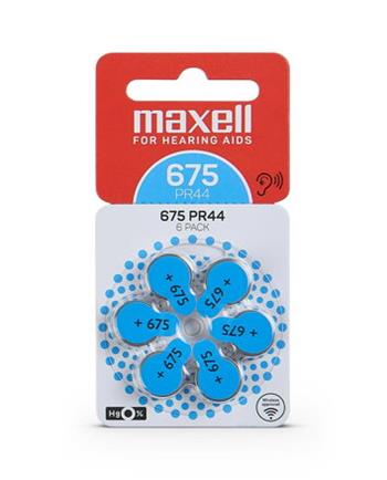 Batérie Maxell PR44 (675) 6ks Blister (sluch)