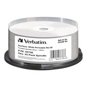 BD-R SL VERBATIM 25GB 6X Wide SL Printable 25 cake - No ID Brand