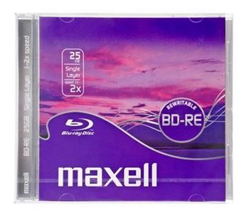 BD-RE ( Blu-ray Disc Rewrite) MAXELL SL 25GB 2X 1xJewel Case