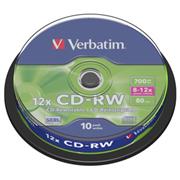 CD-RW VERBATIM DTL+ 700MB 12X 10ks/cake