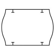 cenovkové etikety 26x18 STAR PRIX - biele (pre etiketovacie kliešte) 1.000 ks/rol.