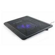 chladiaca podložka pod notebook do 15"(stojan), čierny, 1 ventilátor, GEMBIRD