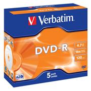 DVD-R VERBATIM 4,7GB 16X 5ks/bal.*AZO
