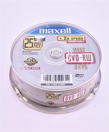 DVD-RW MAXELL 4,7GB 2X 25ks/cake