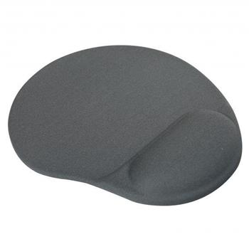 ergonomická podložka pod myš LOGO, látková, sivá, 250 x 255 x 25 mm