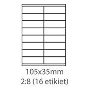 etikety ECODATA Samolepiace 105x35 univerzálne biele (1000 listov A4/bal.)