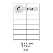 etikety ECODATA Samolepiace 105x41 univerzálne biele (1000 listov A4/bal.)