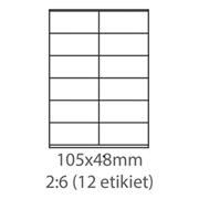 etikety ECODATA samolepiace 105x48 univerzálne biele (1000 listov A4/bal.)