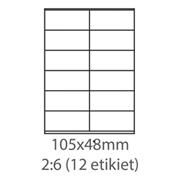 etikety ECODATA Samolepiace 105x48 univerzálne biele (1000 listov A4/bal.)