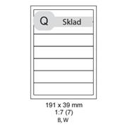 etikety ECODATA Samolepiace 191x39 univerzálne biele (1000 listov A4/bal.)