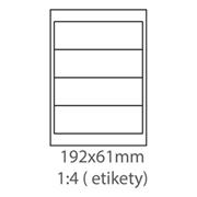 etikety ECODATA Samolepiace 192x61 univerzálne biele (1000 listov A4/bal.)