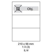 etikety ECODATA Samolepiace 210x99 univerzálne biele (100 listov A4/bal.)