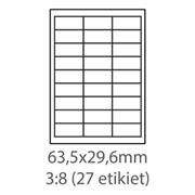 etikety ECODATA Samolepiace 63,5x29,6 univerzálne biele (1000 listov A4/bal.)