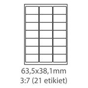 etikety ECODATA Samolepiace 63,5x38,1 univerzálne biele (100 listov A4/bal.)