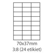 etikety Ecodata samolepiace 70x37 univerzálne biele 24ks/A4 (100 listov A4/bal.)