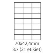 etikety ECODATA Samolepiace 70x42,4 univerzálne biele (1000 listov A4/bal.)