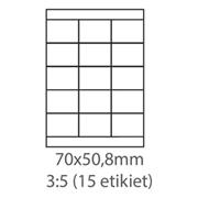 etikety ECODATA Samolepiace 70x50,8 univerzálne biele (100 listov A4/bal.)