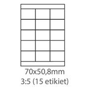etikety ECODATA Samolepiace 70x50,8 univerzálne biele (100 listov A4/bal.)