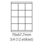 etikety ECODATA Samolepiace 70x67,7 univerzálne biele (1000 listov A4/bal.)