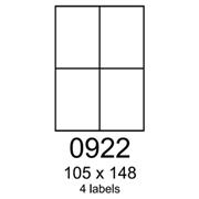 etikety RAYFILM 105x148 biele s odnímateľným lepidlom R01020922A (100 list./A4)