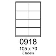 etikety RAYFILM 105x70 biele s odnímateľným lepidlom R01020918A (100 list./A4)