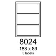 etikety RAYFILM 188x89 polyesterové lesklé biele laser R05048024A (100 list./A4)