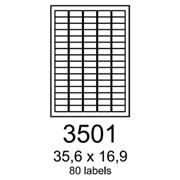 etikety RAYFILM 35,6x16,9 vysokolesklé biele laser R01193501A (100 list./A4)