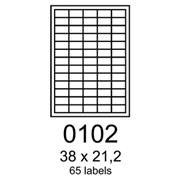 etikety RAYFILM 38x21,2 univerzálne červené R01220102A (100 list./A4)