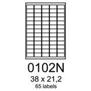 etikety RAYFILM 38x21,2 vysokolesklé biele laser R01190102NA (100 list./A4)