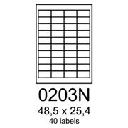 etikety RAYFILM 48,5x25,4 univerzálne biele R01000203NF (1.000 list./A4)